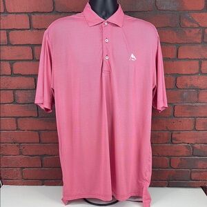 Turtleson Men's Pink Diamond‎ Patterned Polo – Size Large